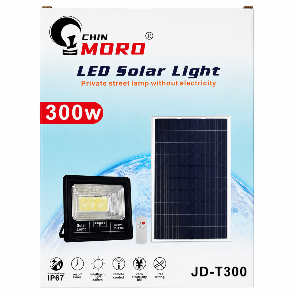 CHIN MORO SOLAR LIGHT WITH SOLAR PANEL 300W