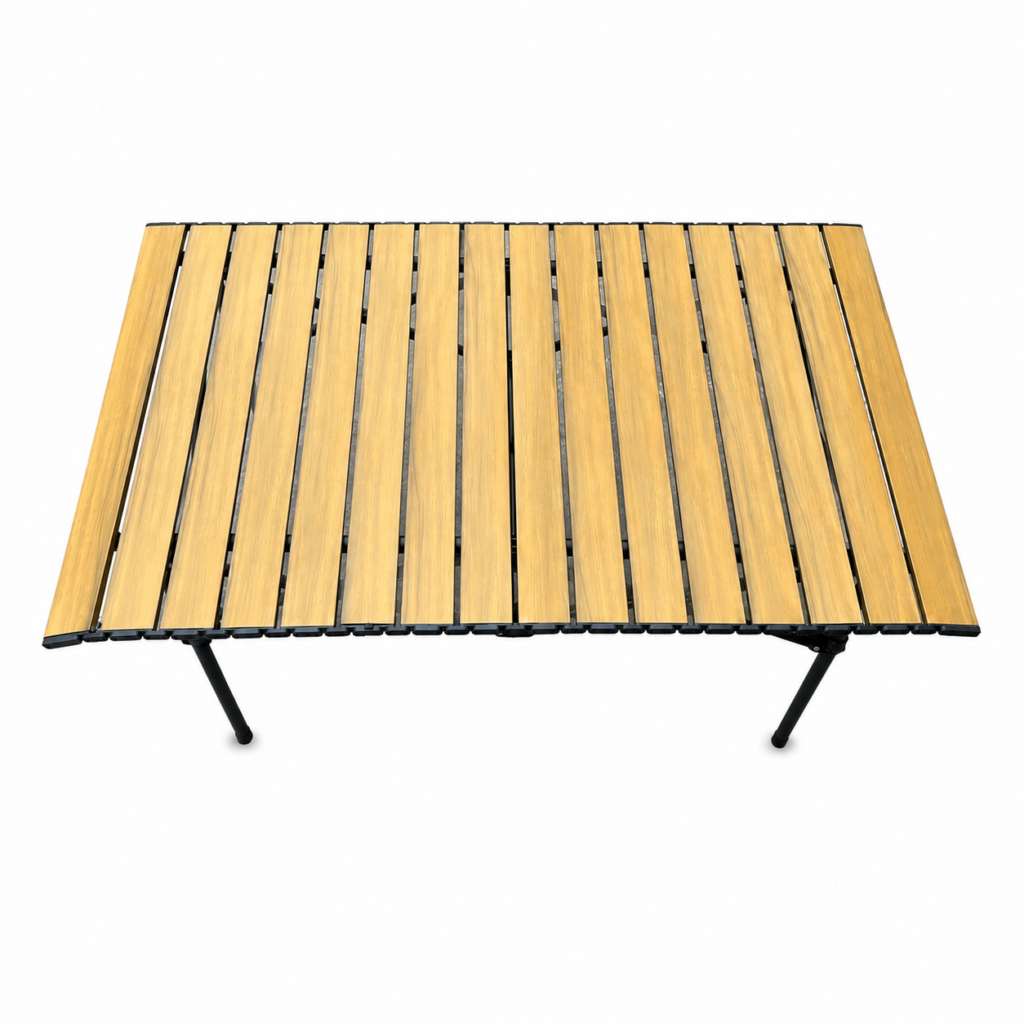 PORTABLE ROLL UP ALUMINUM FOLDING CAMPING TABLE