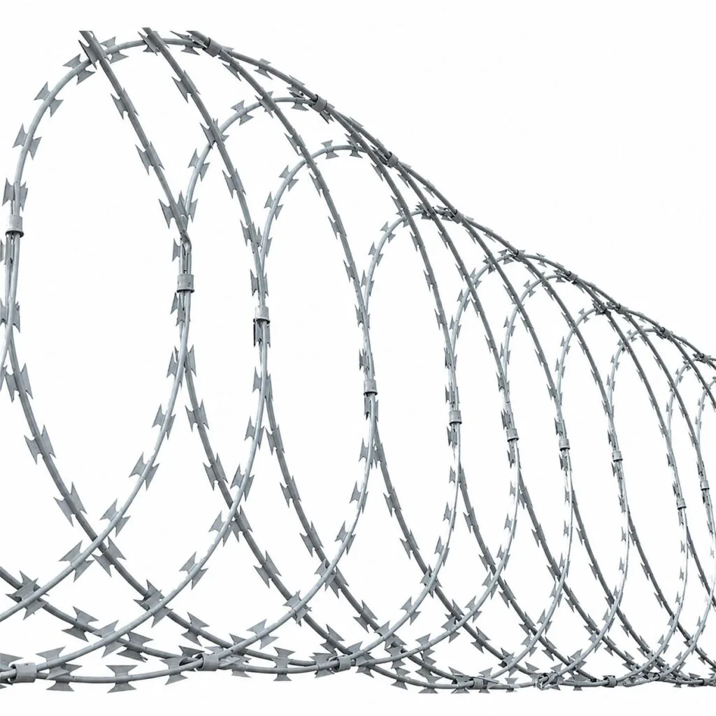 GALVANIZED RAZOR BARBED WIRE – CONCERTINA COIL